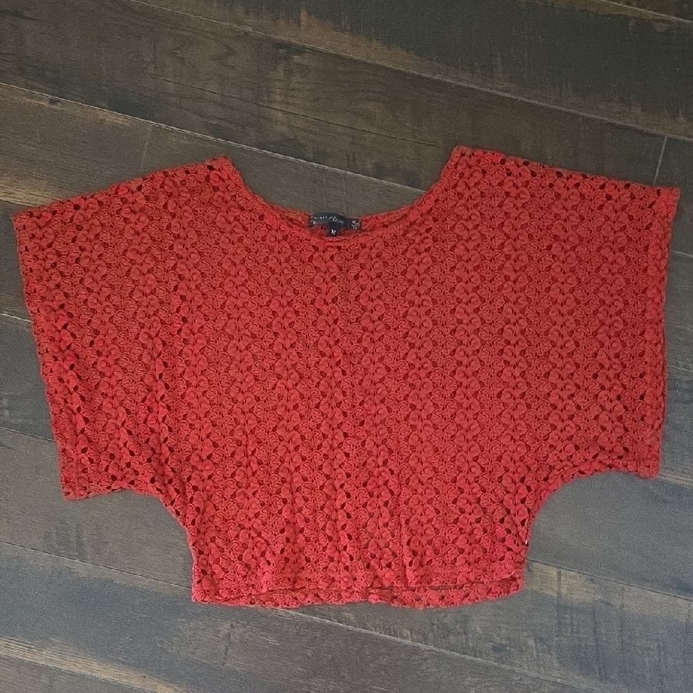 Have Red Crochet Women Blouse